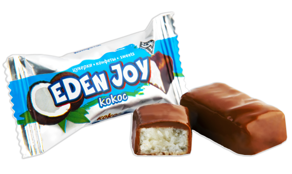 Цукерки глазуровані "Еден Джой" кокос міні 1 кг